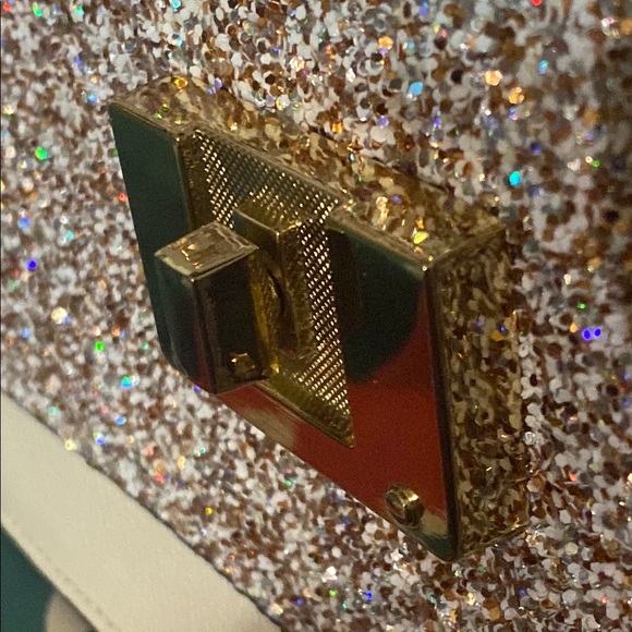 Aldo Cream and Gold Glitter Handbag/Crossbody - Picture 2 of 11